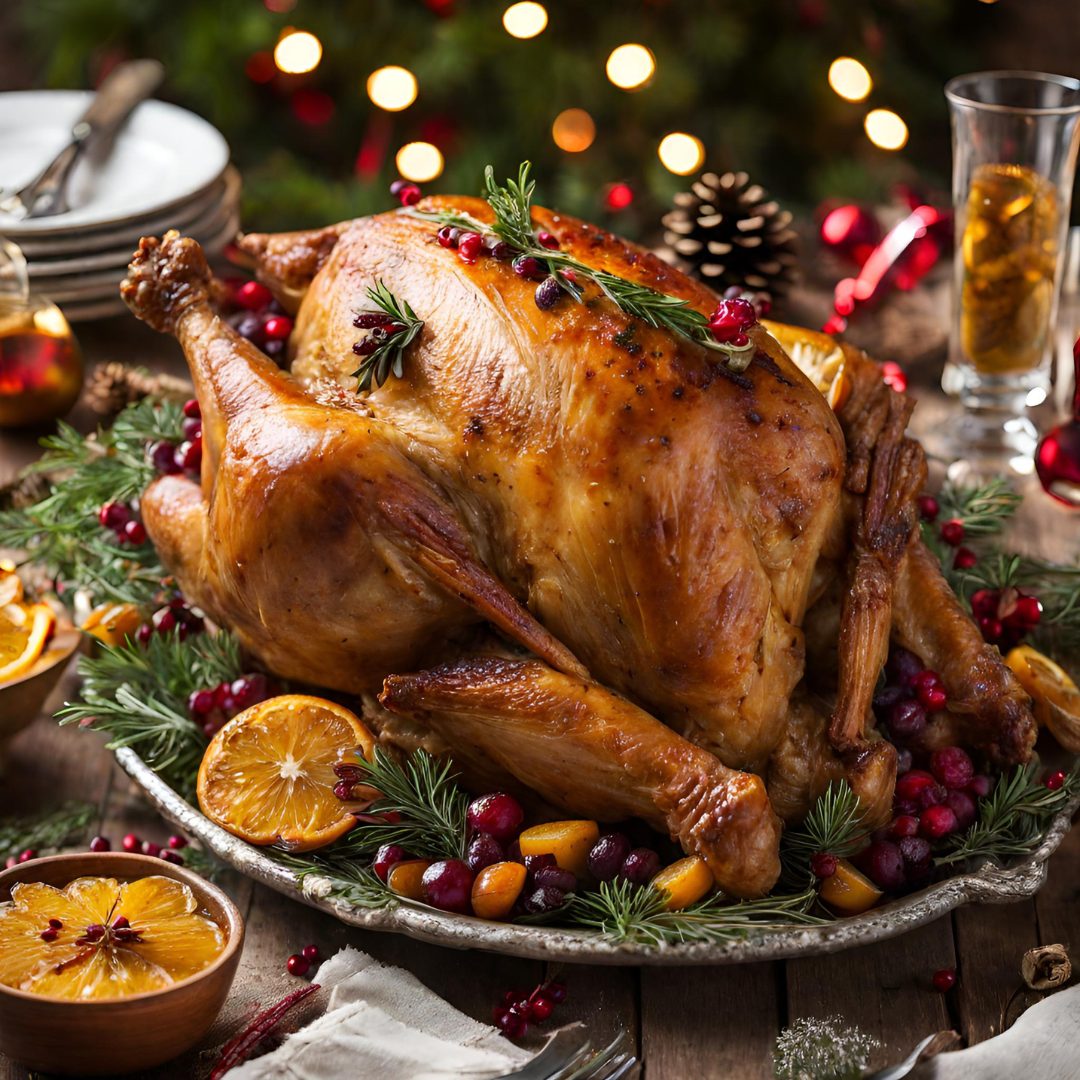 Pavo Relleno Navideño de Frutas Secas y Hierbas (2 porciones ...